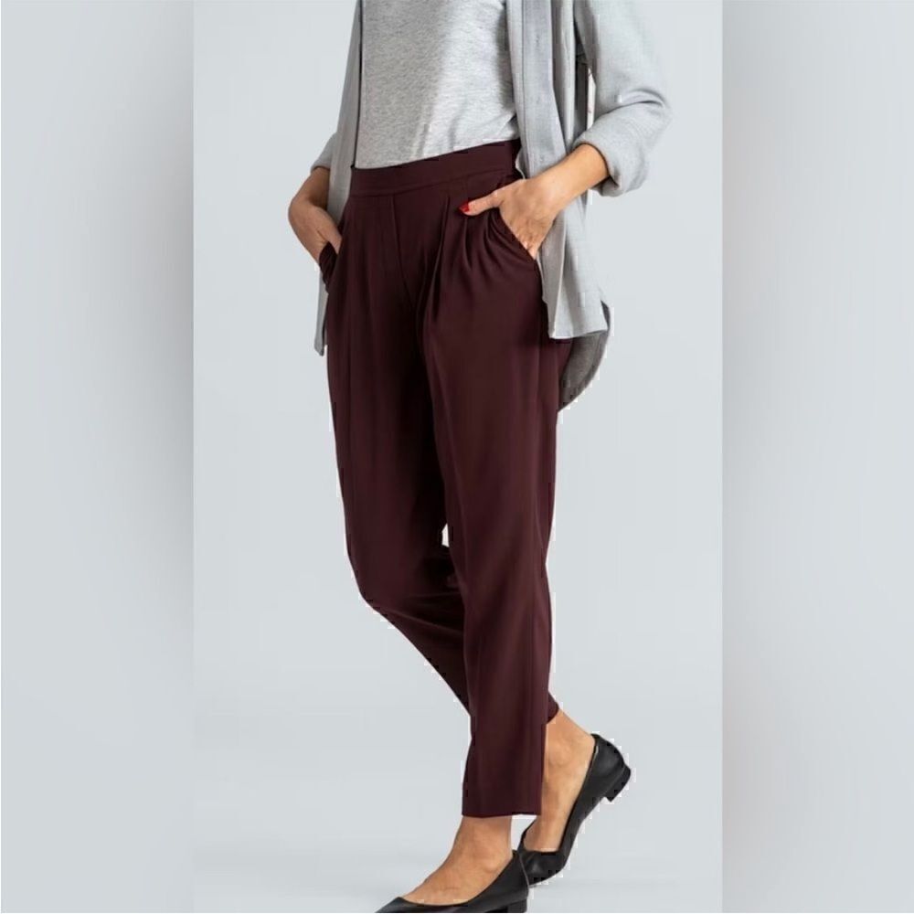 NWT Ministry of Supply Swift Drape Pant in Deep Ruby Size 00